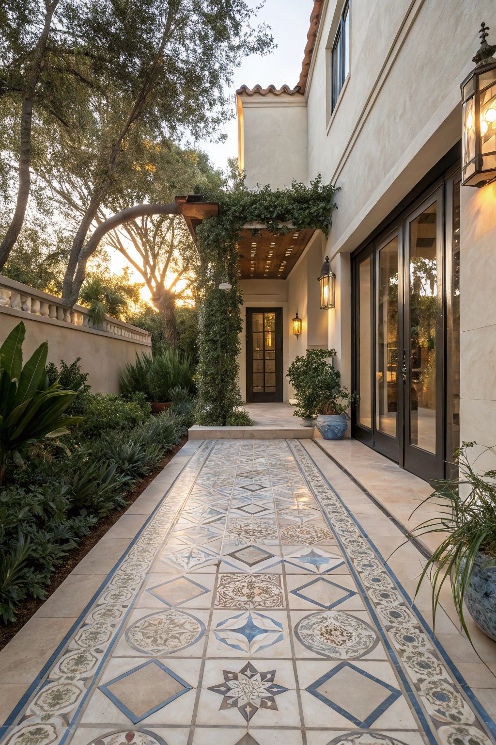 Designer walkway tiling